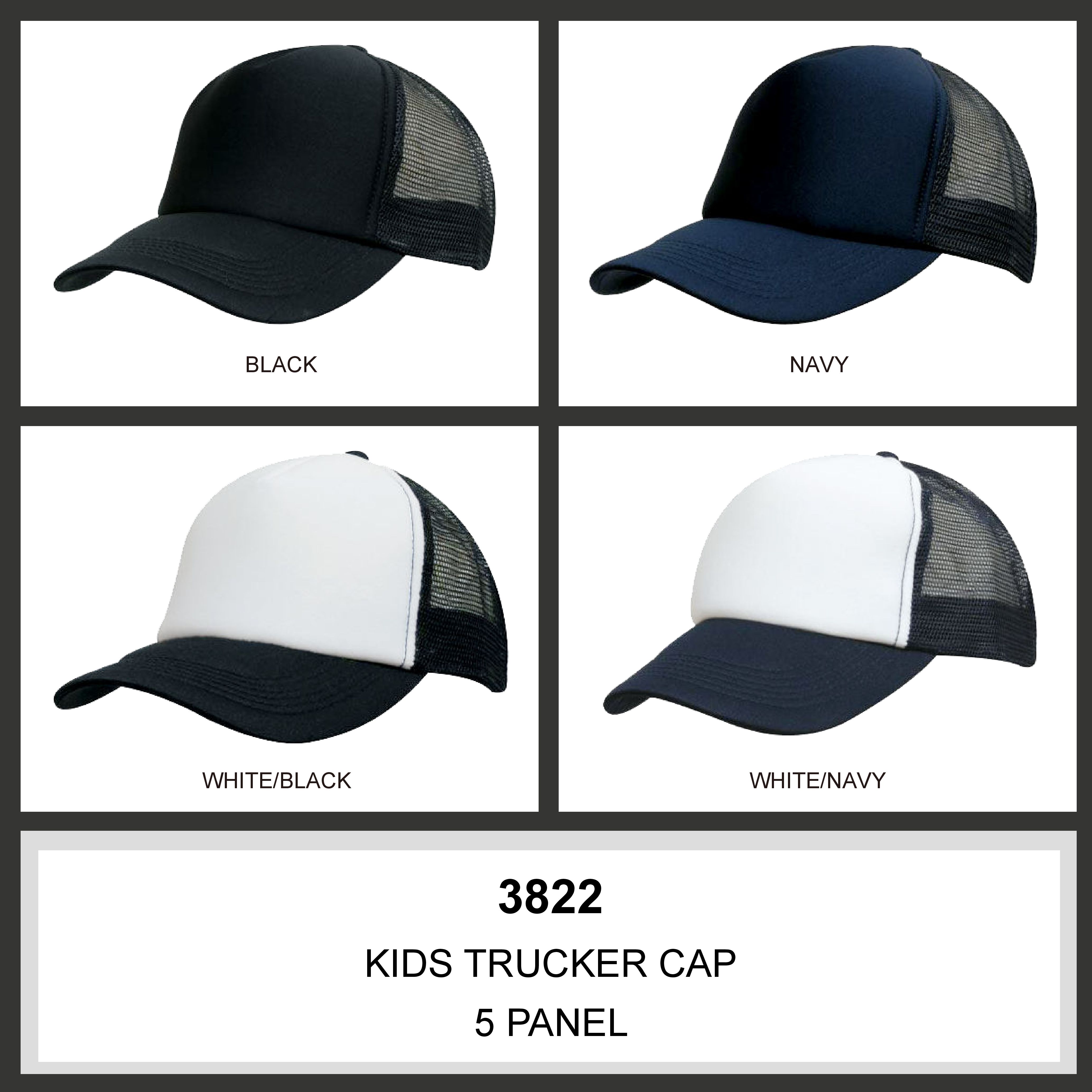 Kids Trucker Cap Colour Chart