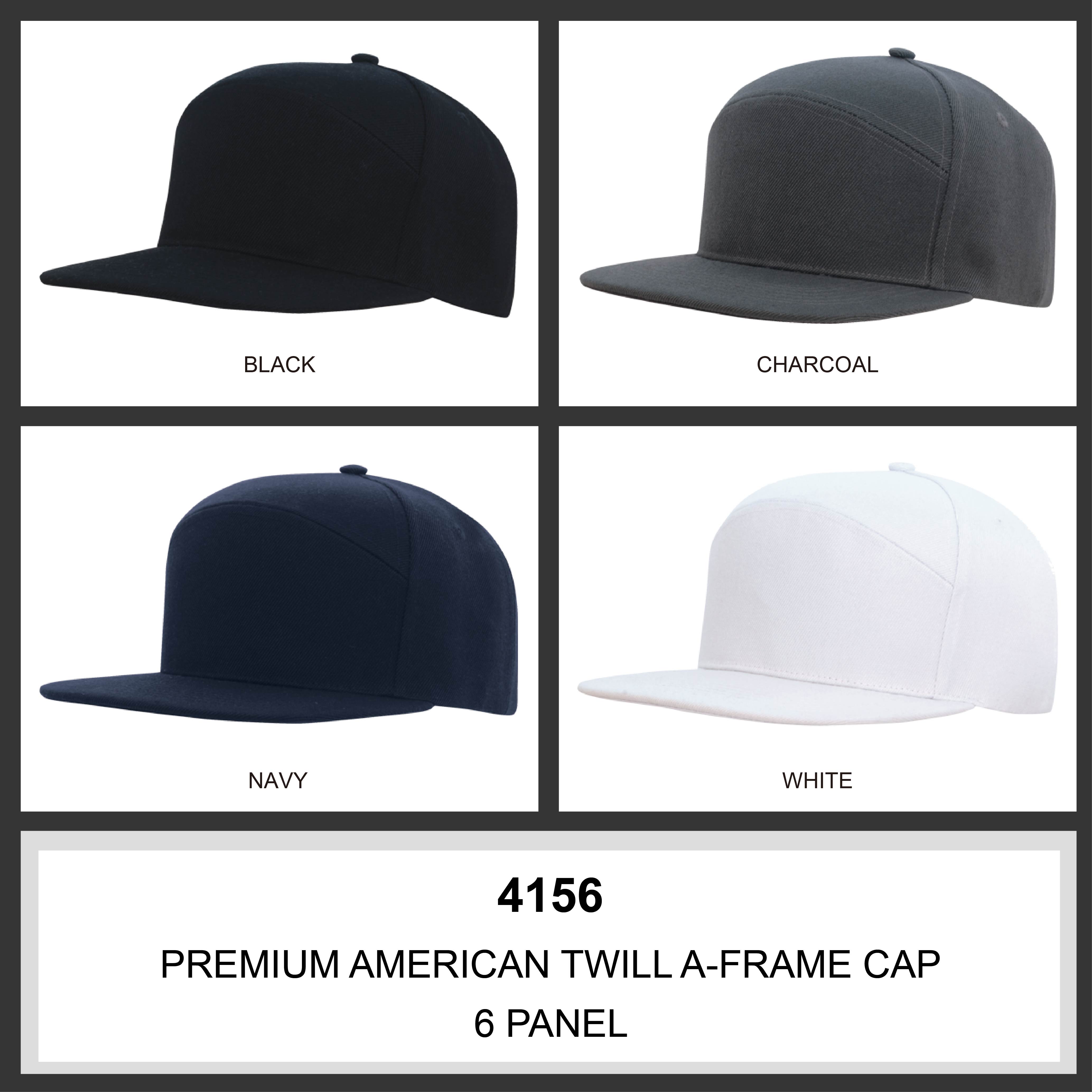 Premium American Twill A Frame Cap Colour Chart