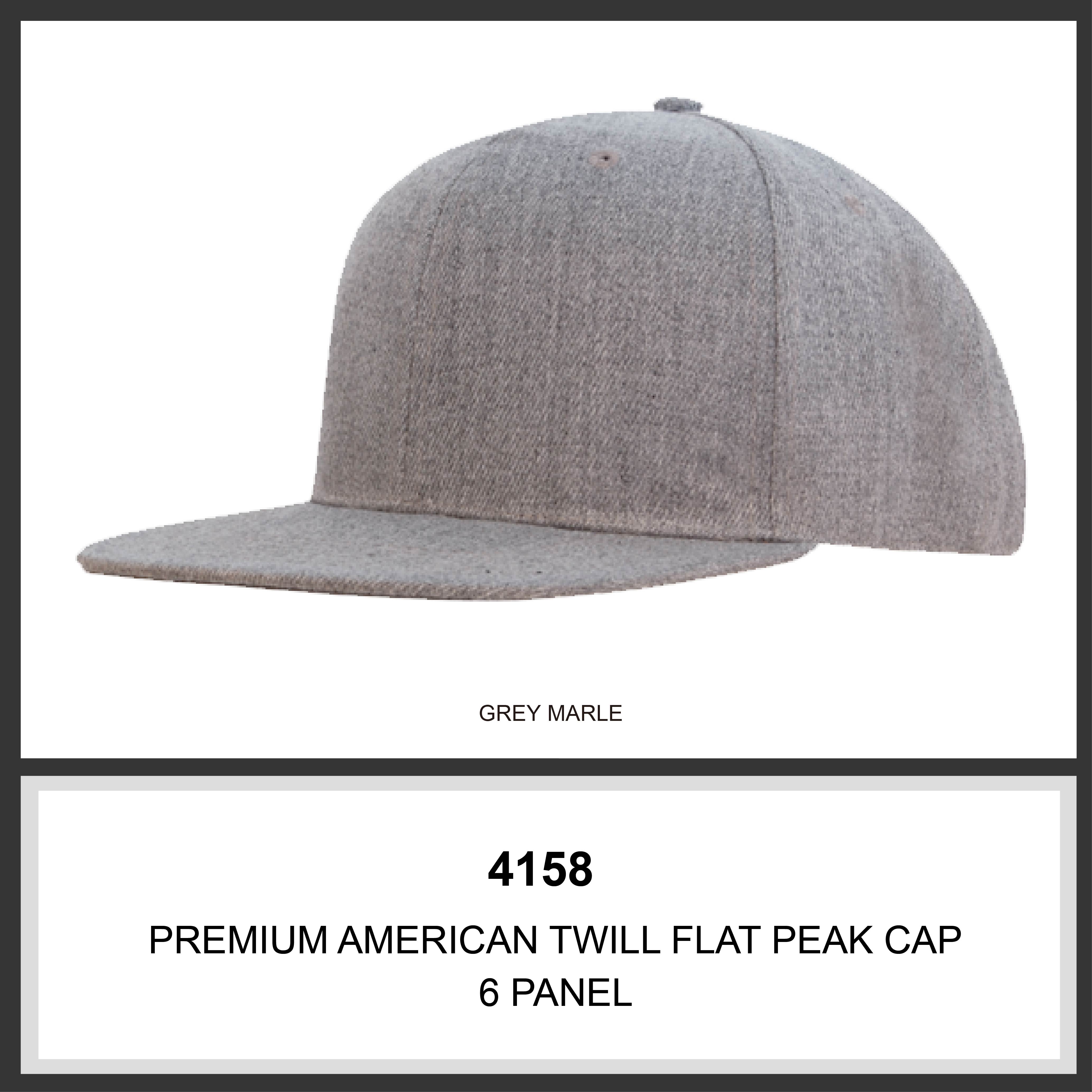 Premium American Twill Flat Peak Cap Colour Chart