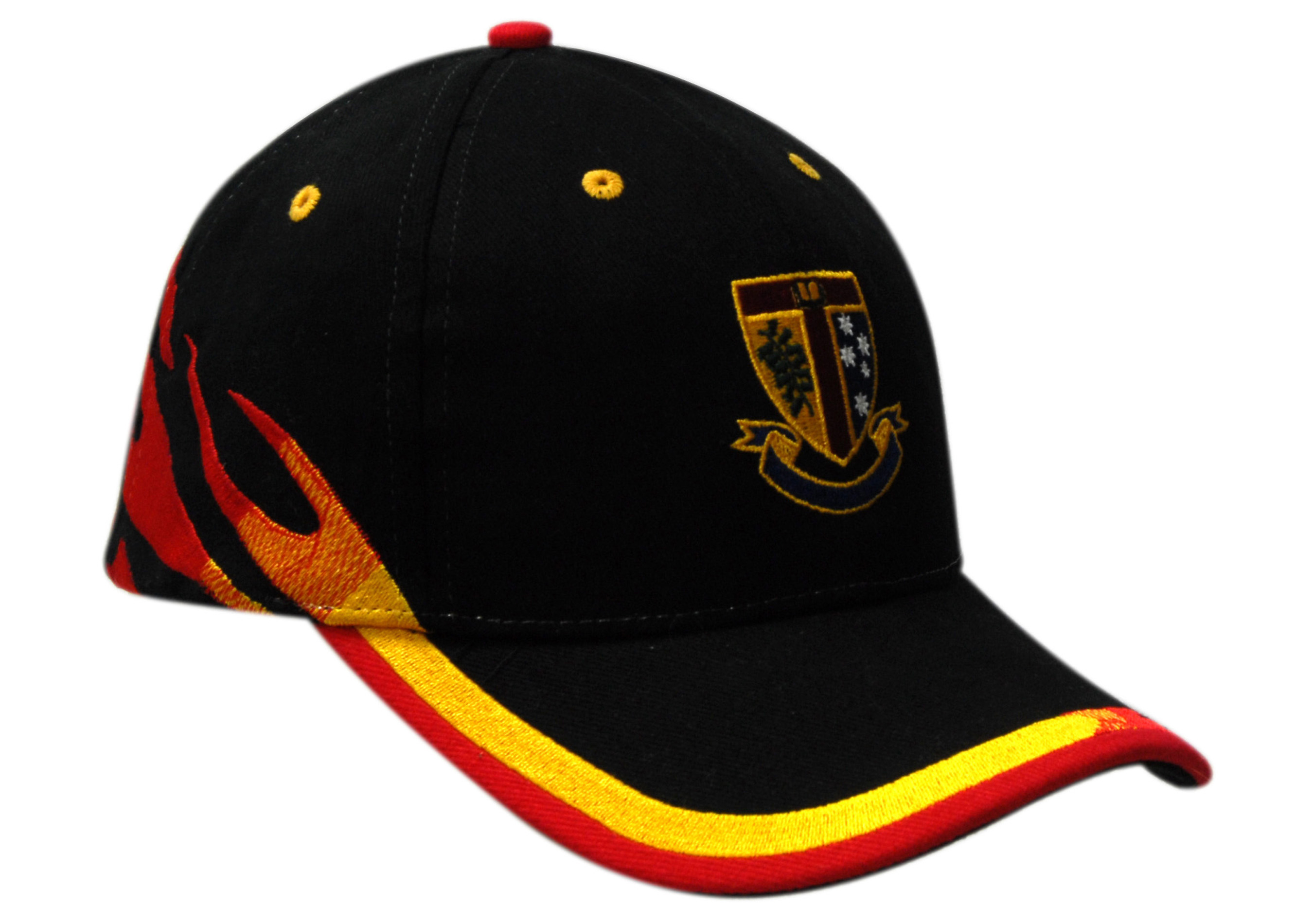Brushed Heavy Cotton with Flame Embroidery on Crown & Peak || 2923 High Resolution Image