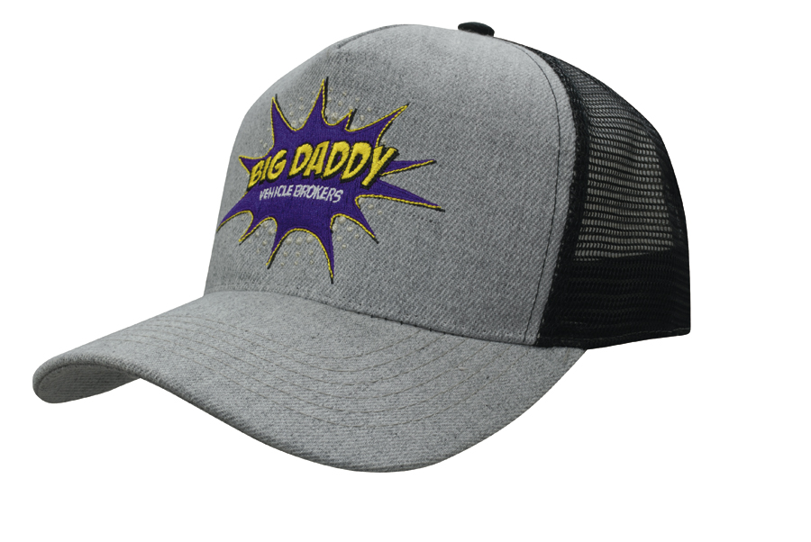 Grey Marle American Twill With Mesh Back High Resolution Image