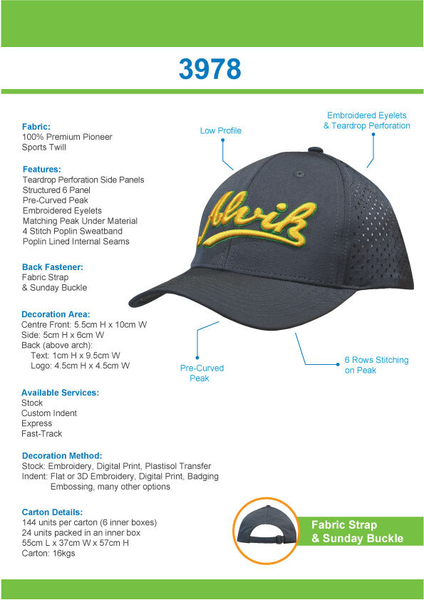 Premium Pioneer Sports Twill with tear drop perforations Tip Sheet