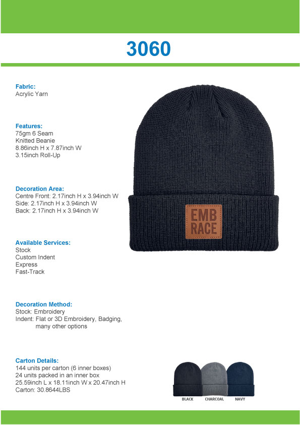 6 SEAM KNITTED BEANIE Tip Sheet