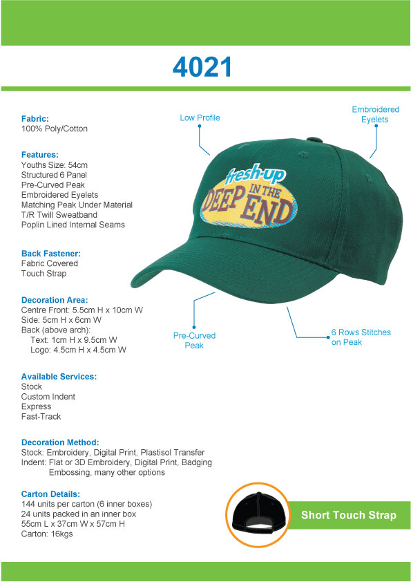 COTTON TWILL CHILD’S Tip Sheet