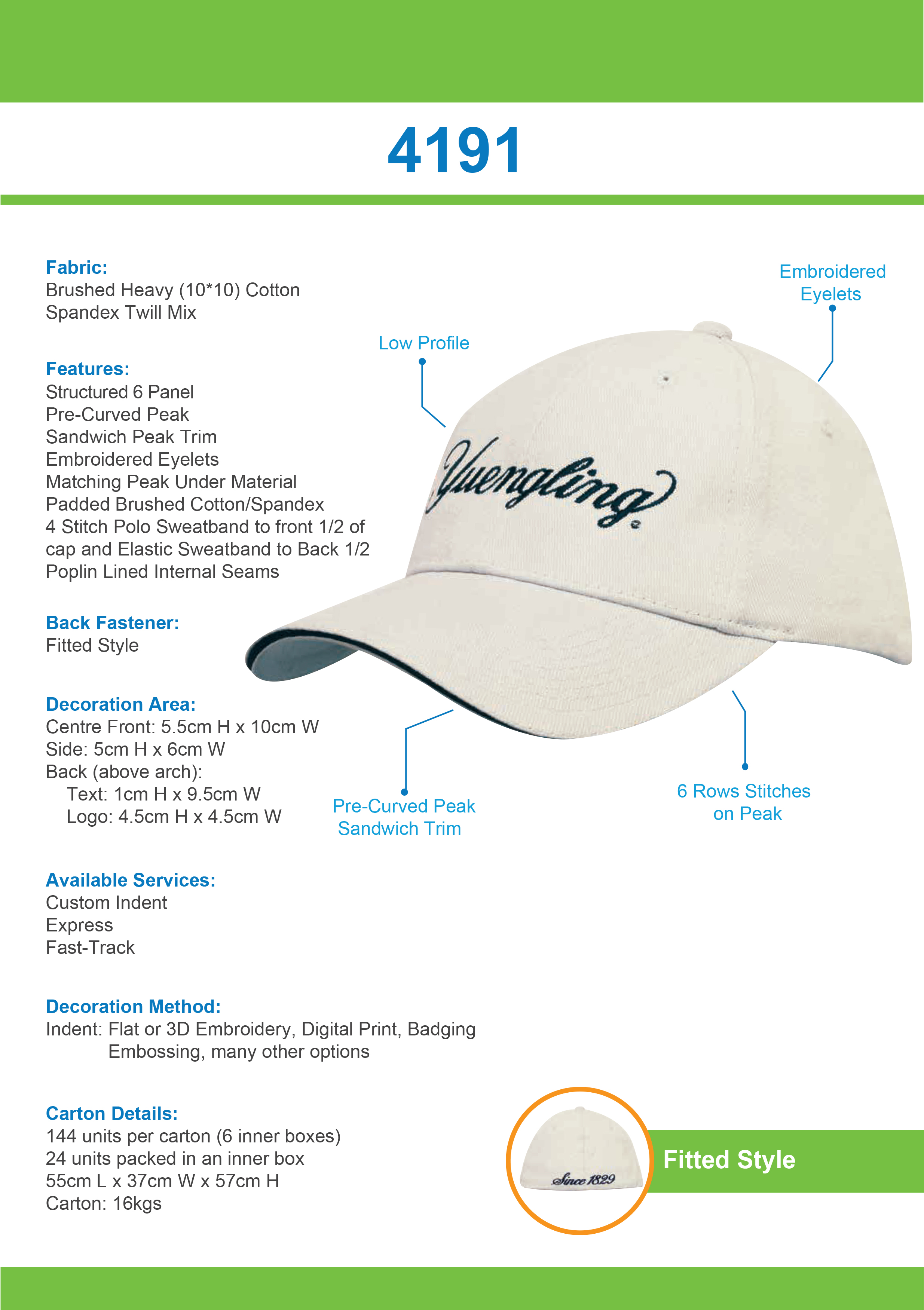 Brushed Heavy Cotton and Spandex with Sandwich Tip Sheet