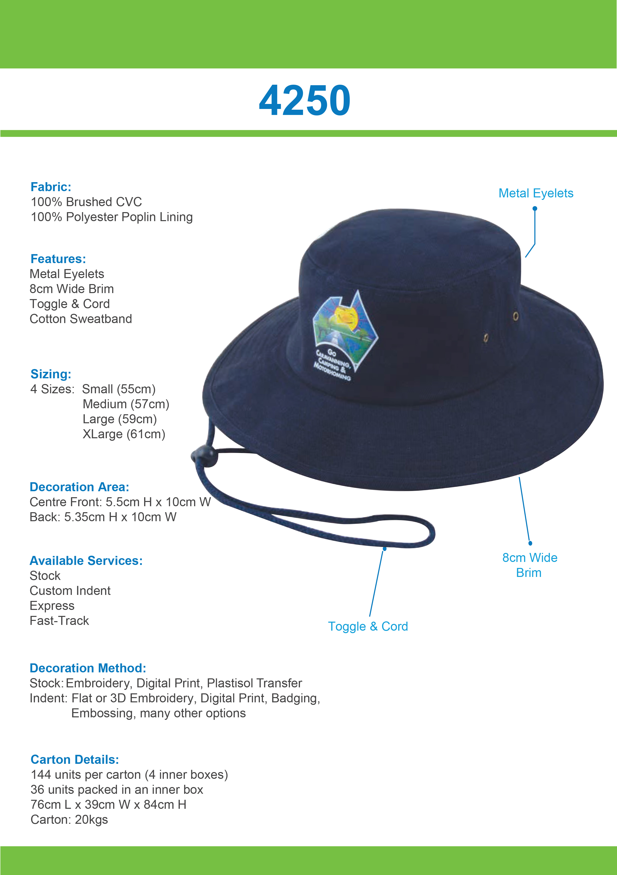 Brushed Heavy Sports Twill Hat Tip Sheet